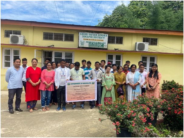 Farmers from West Jaintia Hills, Meghalaya visited ICAR- NEH Nagaland Centre and KVK Dimapur during an exposure trip cum study tour on June 26.